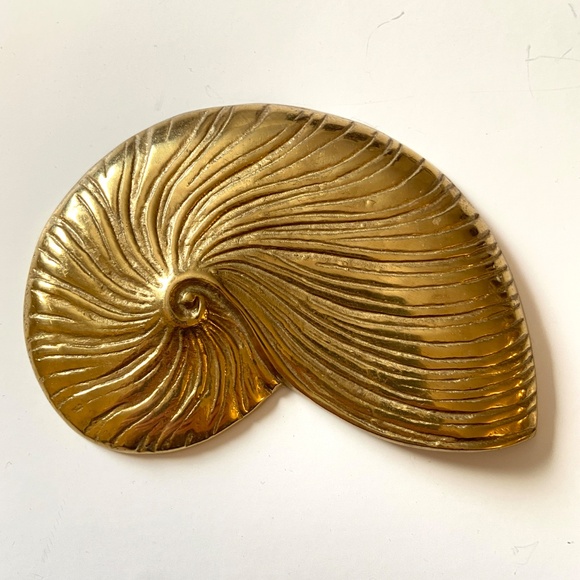 3 Vintage Brass Sea Shell Wall Art Nautical Ocean Wall Decor Beach House Retro - Picture 7 of 10